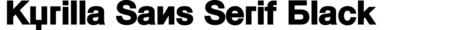 Kyrilla Sans Serif Black Font preview