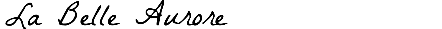 La Belle Aurore Font preview