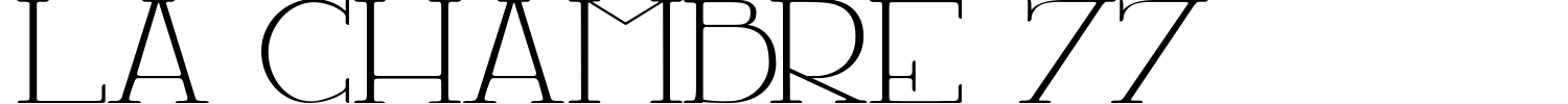 La Chambre 77 Font preview