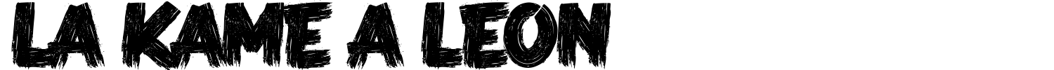 LA KAME A LEON Font preview