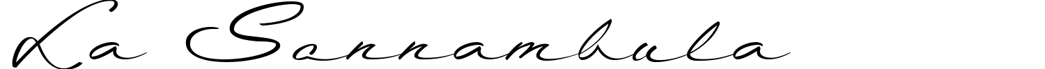 La Sonnambula Font preview