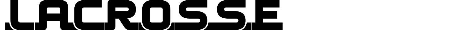 Lacrosse Font preview
