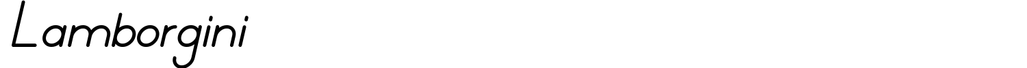 Lamborgini Font preview