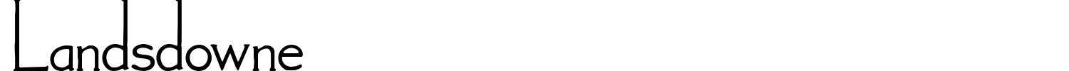 Landsdowne Font preview