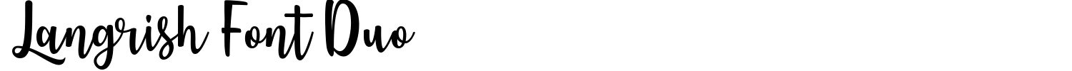 Langrish Font Duo Font preview