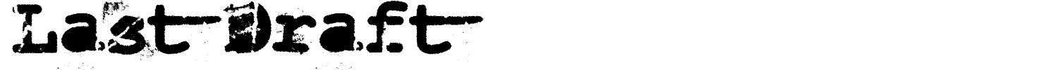 Last Draft Font preview