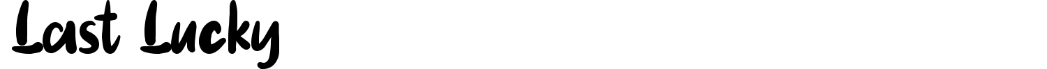 Last Lucky Font preview