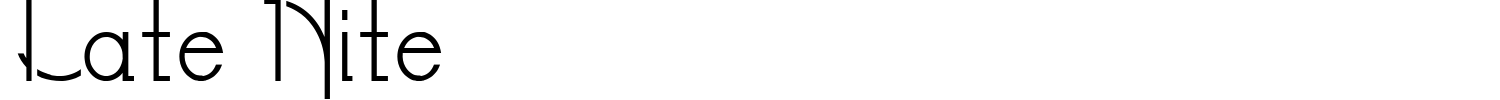 Late Nite Font preview