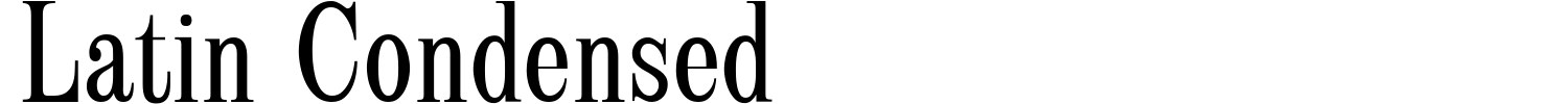 Latin Condensed Font preview