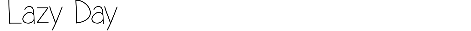 Lazy Day Font preview
