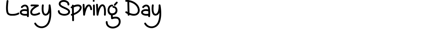 Lazy Spring Day Font preview