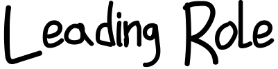 Leading Role Font preview