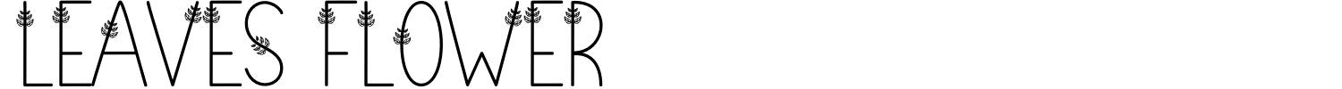 Leaves Flower Font preview