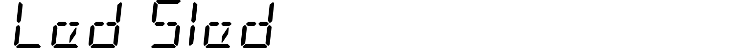Led Sled Font preview