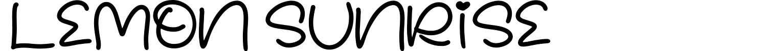 Lemon Sunrise Font preview
