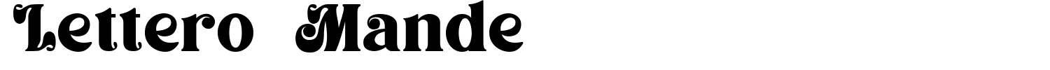Lettero Mande Font preview