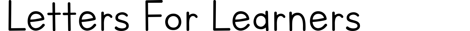 Letters For Learners Font preview