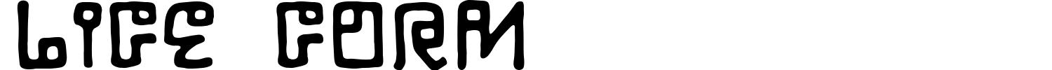Life Form Font preview