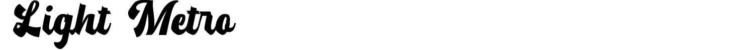 Light Metro Font preview