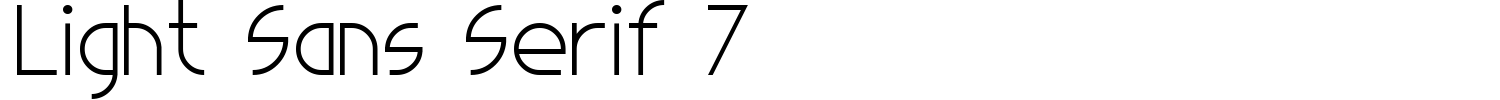 Light Sans Serif 7 Font preview