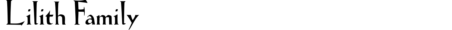 Lilith Family Font preview