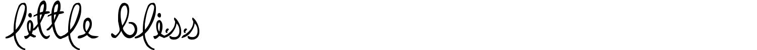 Little Bliss Font preview