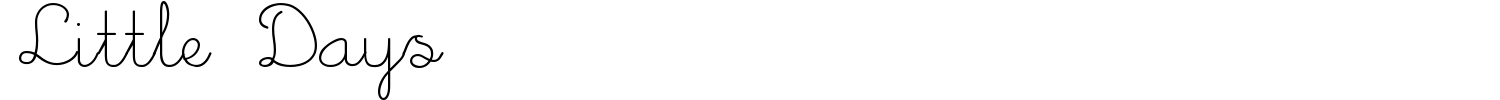 Little Days Font preview