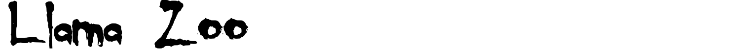Llama Zoo Font preview