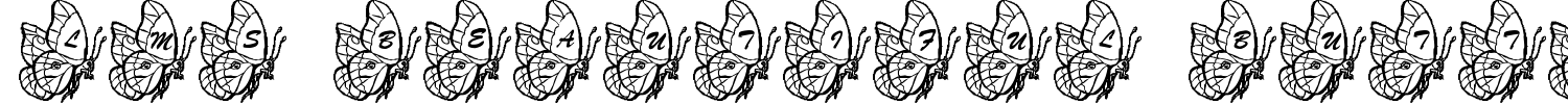 LMS Beautiful Butterfly Font preview