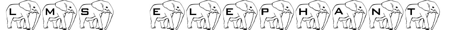 LMS Elephant Tattoo Font preview