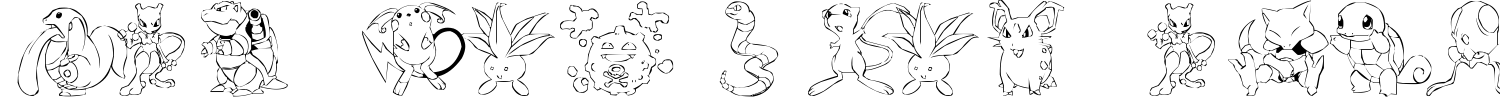 LMS Pokemon Master Ding Bat Font preview