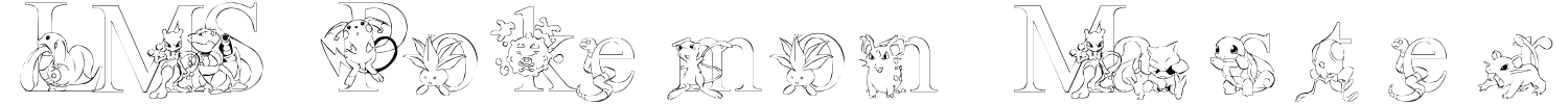 LMS Pokemon Master Outline Font preview