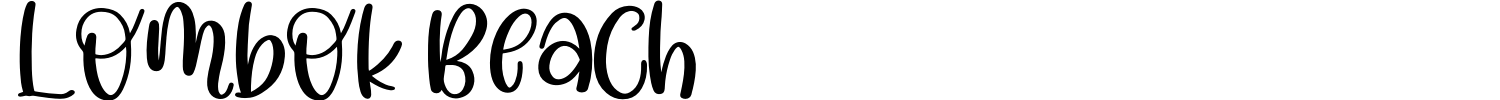 Lombok Beach Font preview