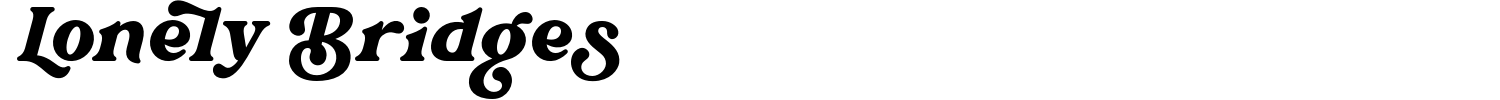 Lonely Bridges Font preview