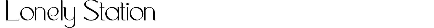 Lonely Station Font preview