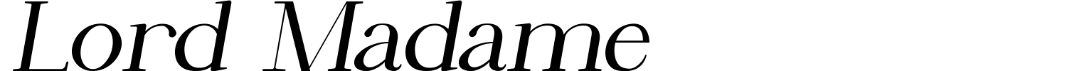 Lord Madame Font preview