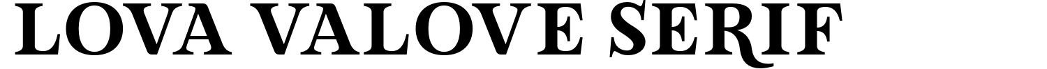 Lova Valove Serif Font preview