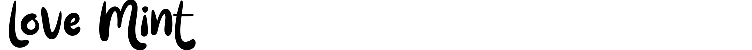 Love Mint Font preview