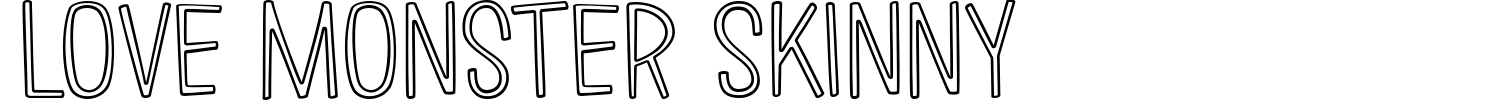 Love Monster Skinny Font preview