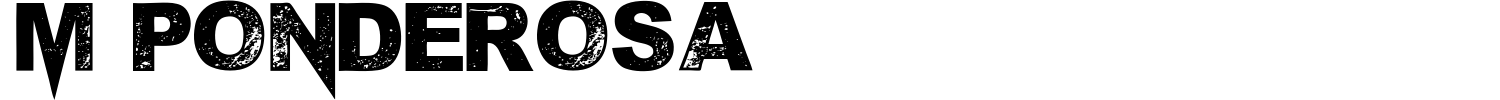 M Ponderosa Font preview
