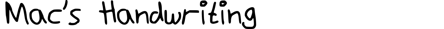Mac's Handwriting Font preview