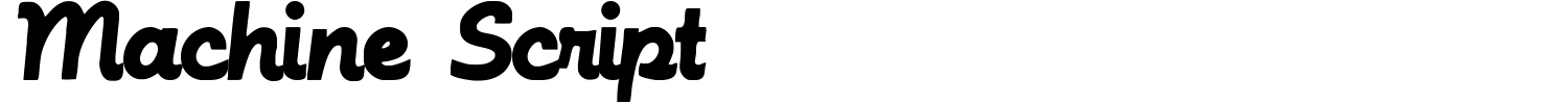 Machine Script Font preview