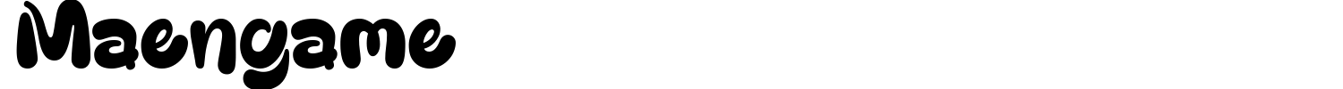 Maengame Font preview