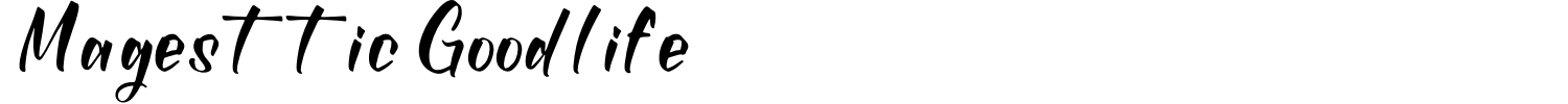 Magesttic Goodlife Font preview