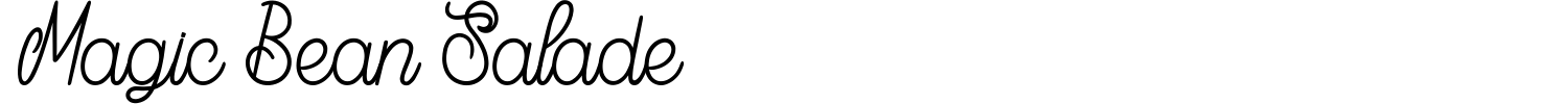 Magic Bean Salade Font preview