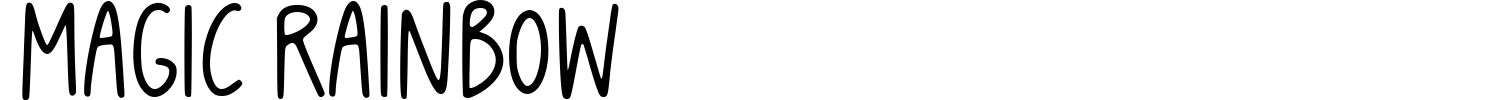 Magic Rainbow Font preview
