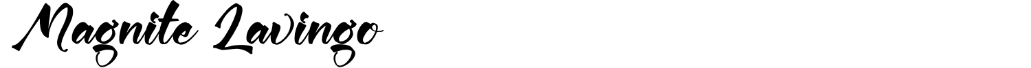 Magnite Lavingo Font preview