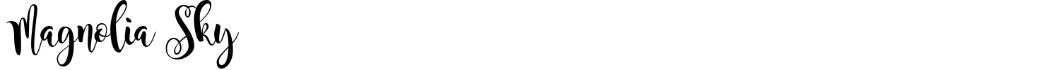 Magnolia Sky Font preview