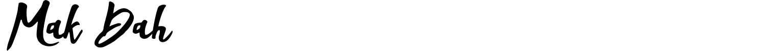 Mak Dah Font preview