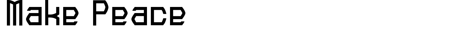 Make Peace Font preview